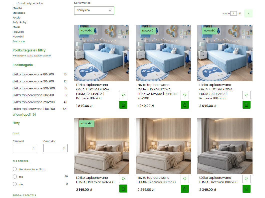 Łóżka tapicerowane z pojemnikiem na pościel - praktyczne rozwiązanie do małych mieszkań