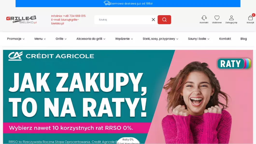 Internetowy sklep z grillami | Grille-bielsko.pl - zrzut ekranu