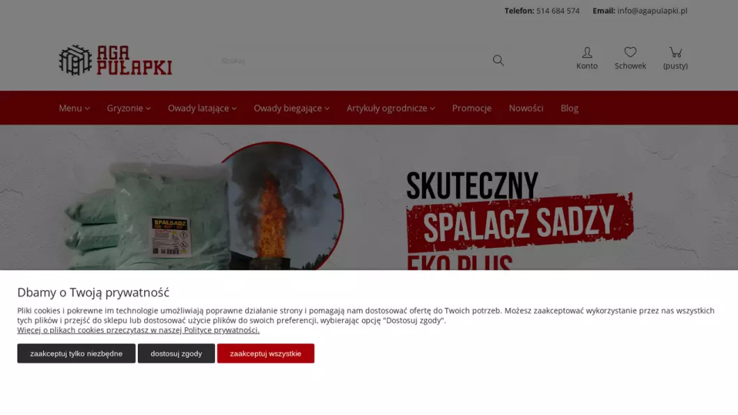 Środki do zwalczania szkodników Aga Pułapki - zrzut ekranu