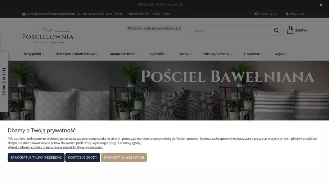 Sklep z pościelą Ostrów Wielkopolski | Pościelownia - zrzut ekranu