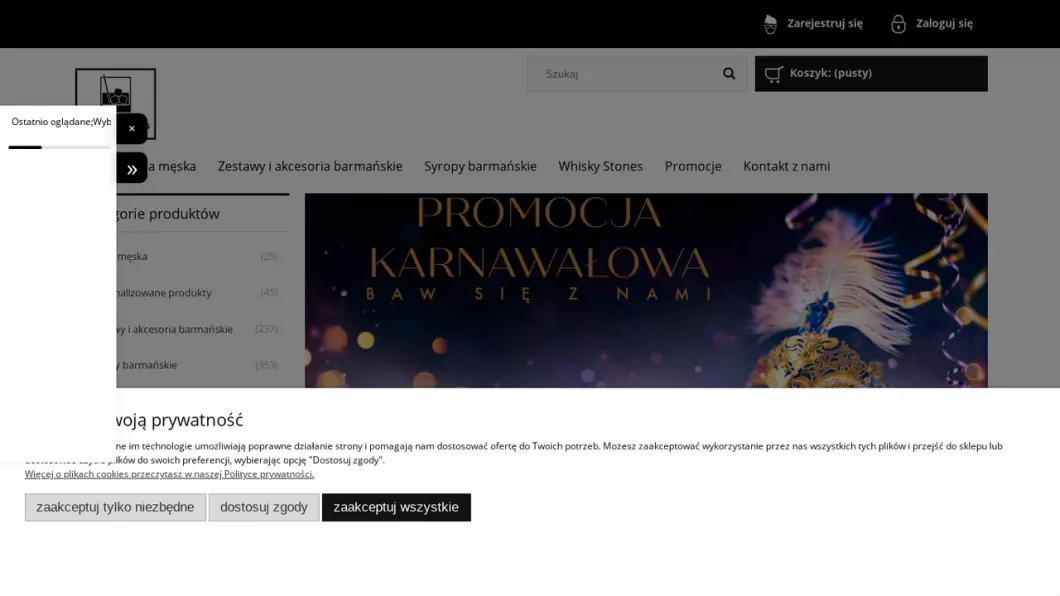 Akcesoria, sprzęt barmański | Sklep internetowy Whiskey Rocks - zrzut ekranu